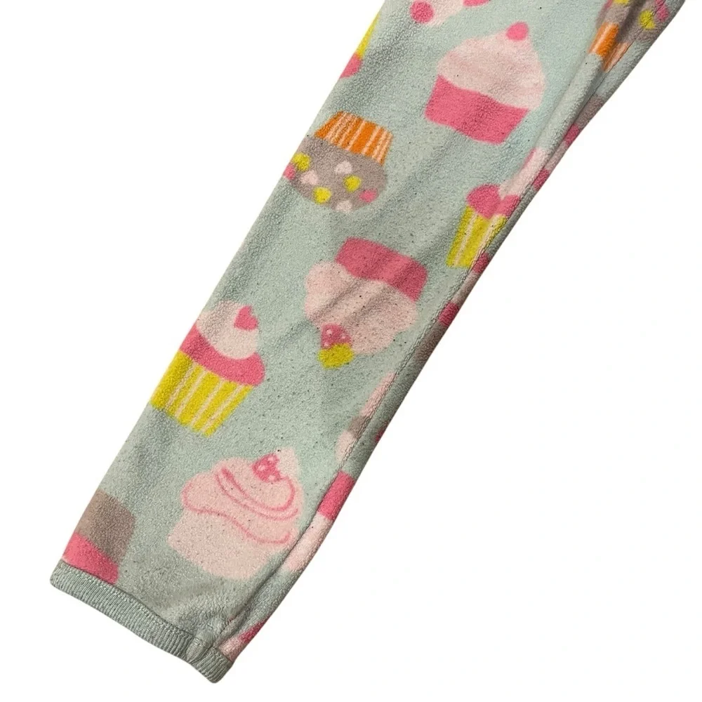 4/$25 Carters Girls Fleece Long Sleeve Night Gown Pajamas Cupcake Size Large